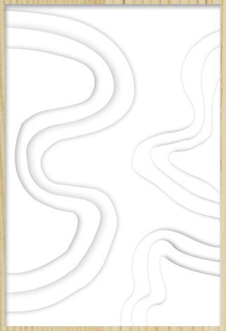 Schilderij Stripes In Sahara Sand (blanke relieflijst)B98 x H148 cm