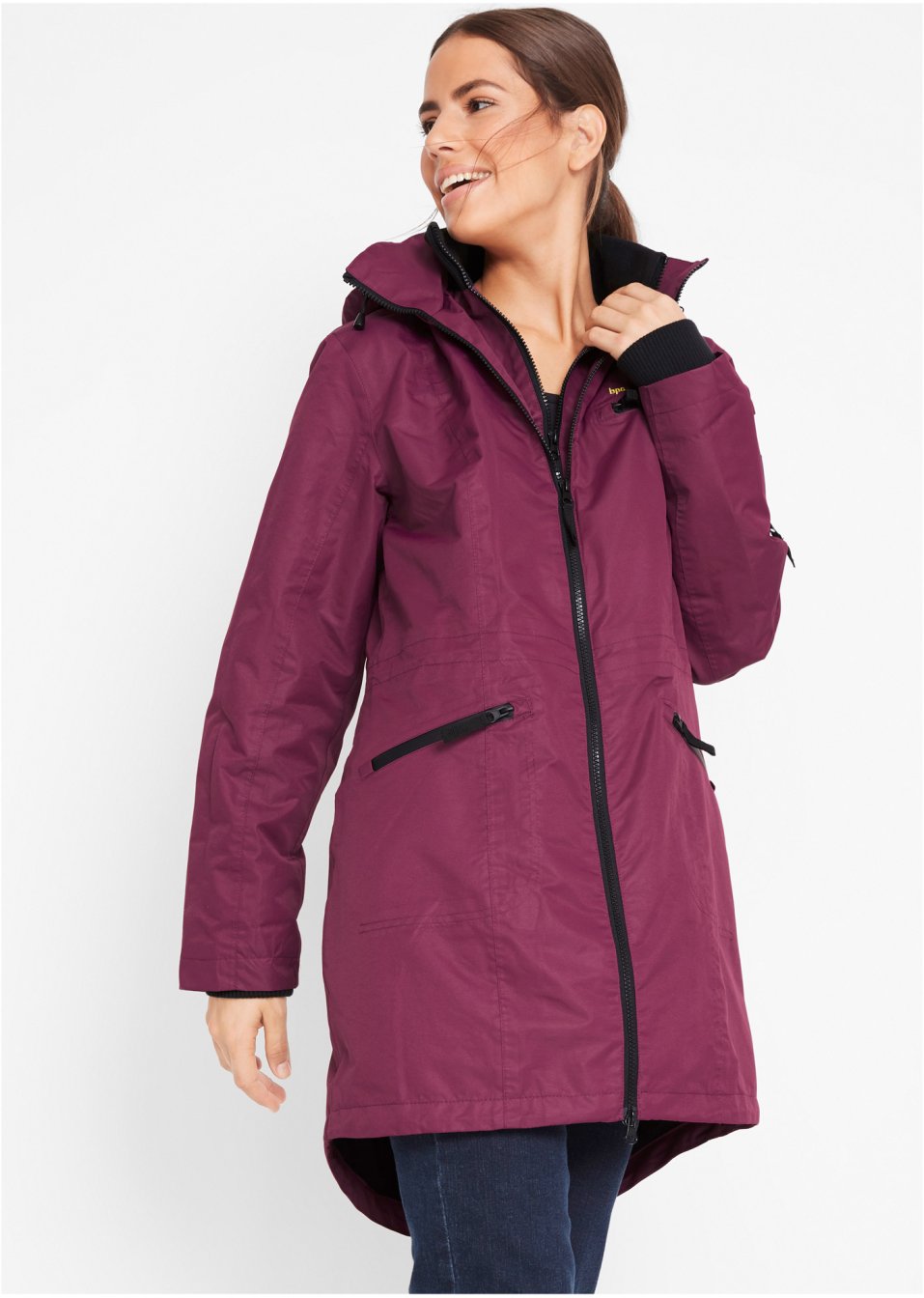 Parka outdoor fonctionnelle 2 en 1 à capuche, imperméable