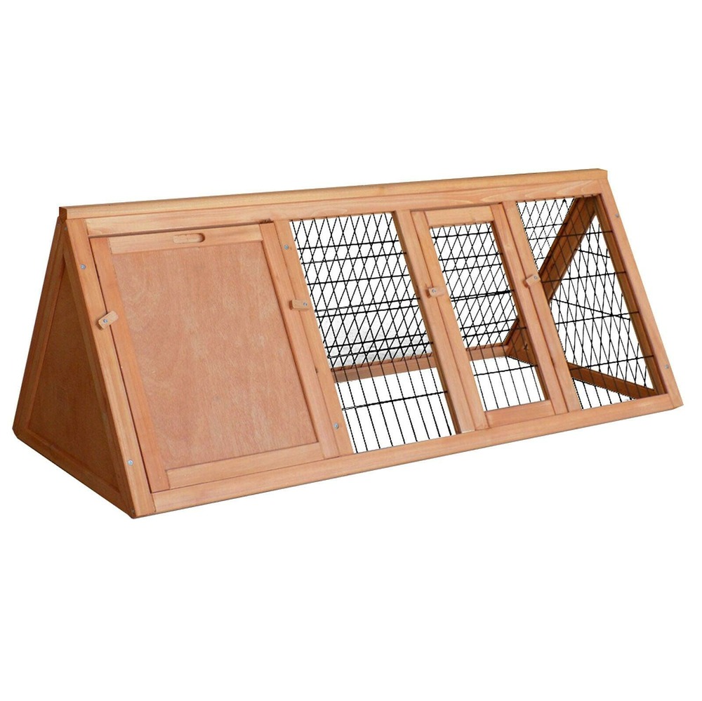 Clapier à lapin espace extérieur bois d'épicéa petits animaux enclos 118 cm extérieur