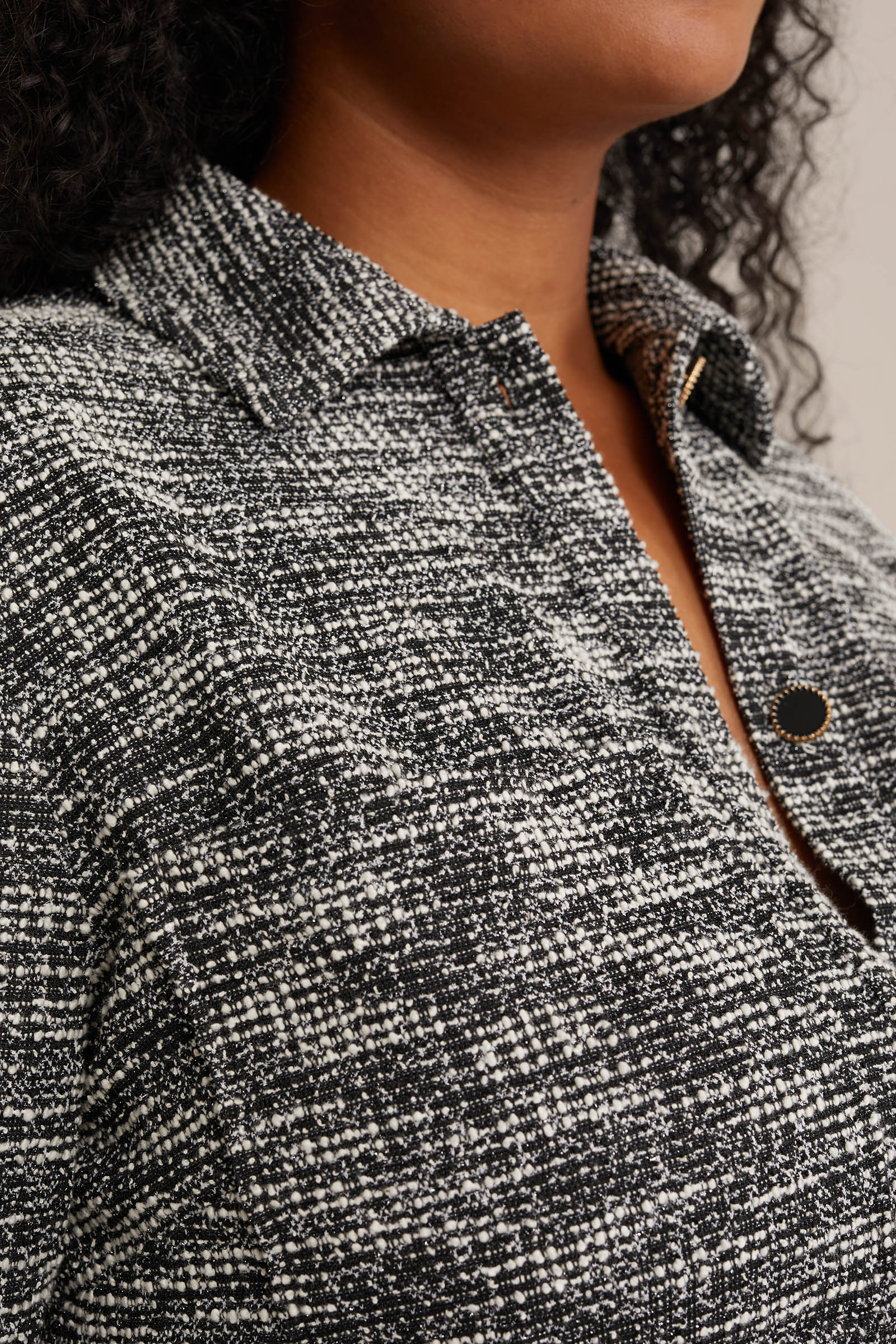 bouclé jasje - Curve WE Fashion Zwart