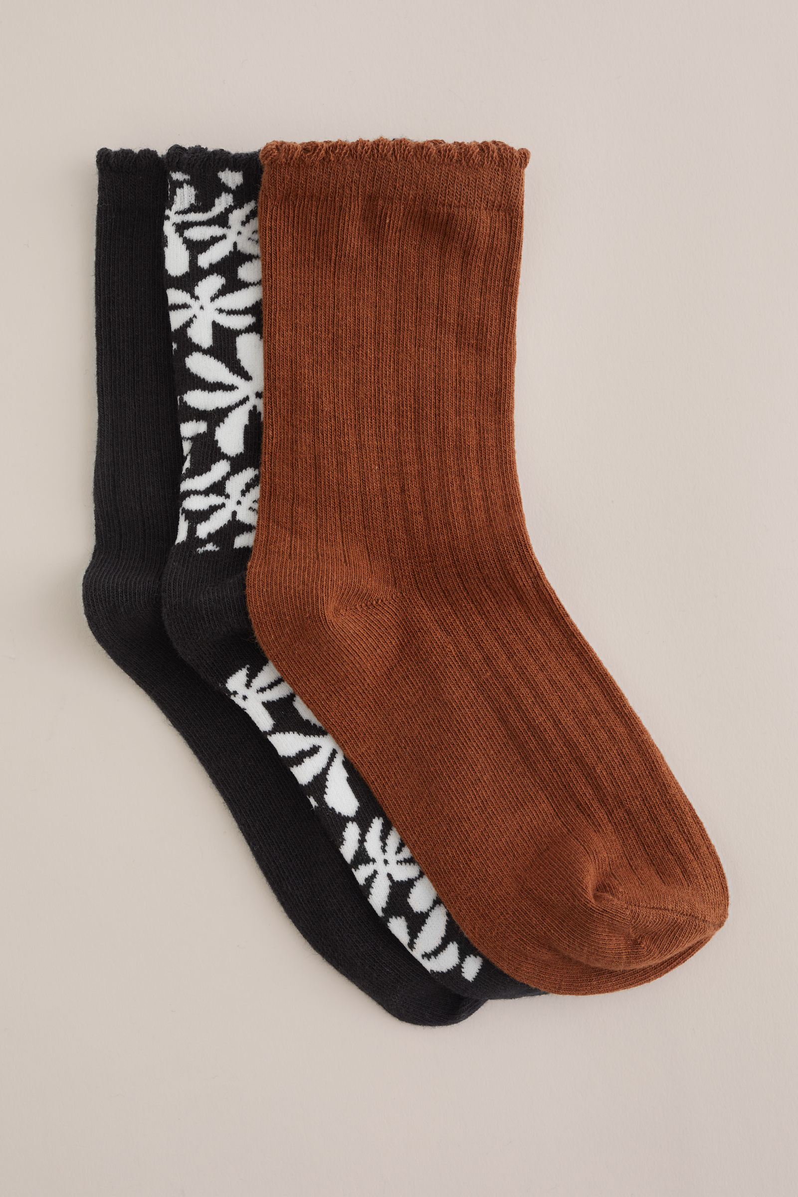Meisjes sokken met dessin, 3-pack WE Fashion Zwart