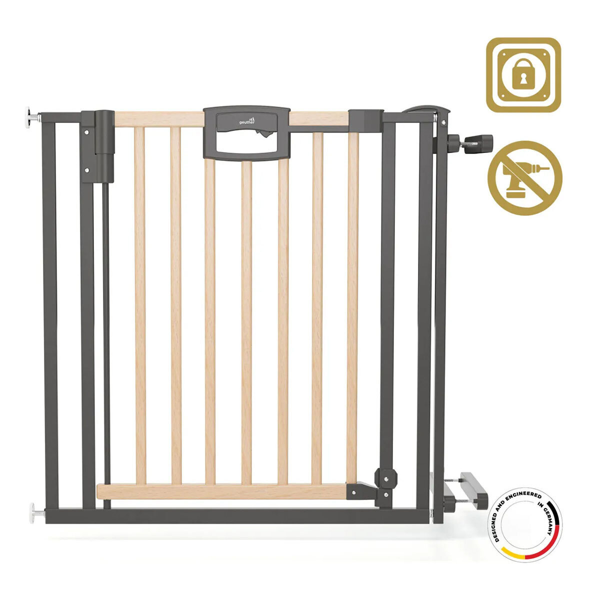 Geuther Baby Products GmbH Geuther by reer 2793 Treppenschutzgitter Easylook, zum Klemmen 84,5 - 92,5 cm