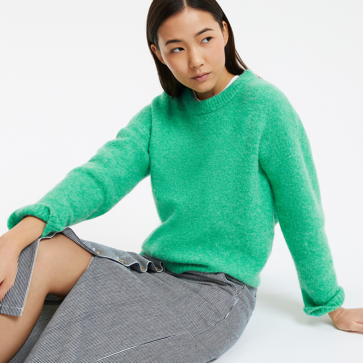 COLEÇÕES LA REDOUTE<br>Suéter em lã mista e alpaca, Assinatura IGNACE