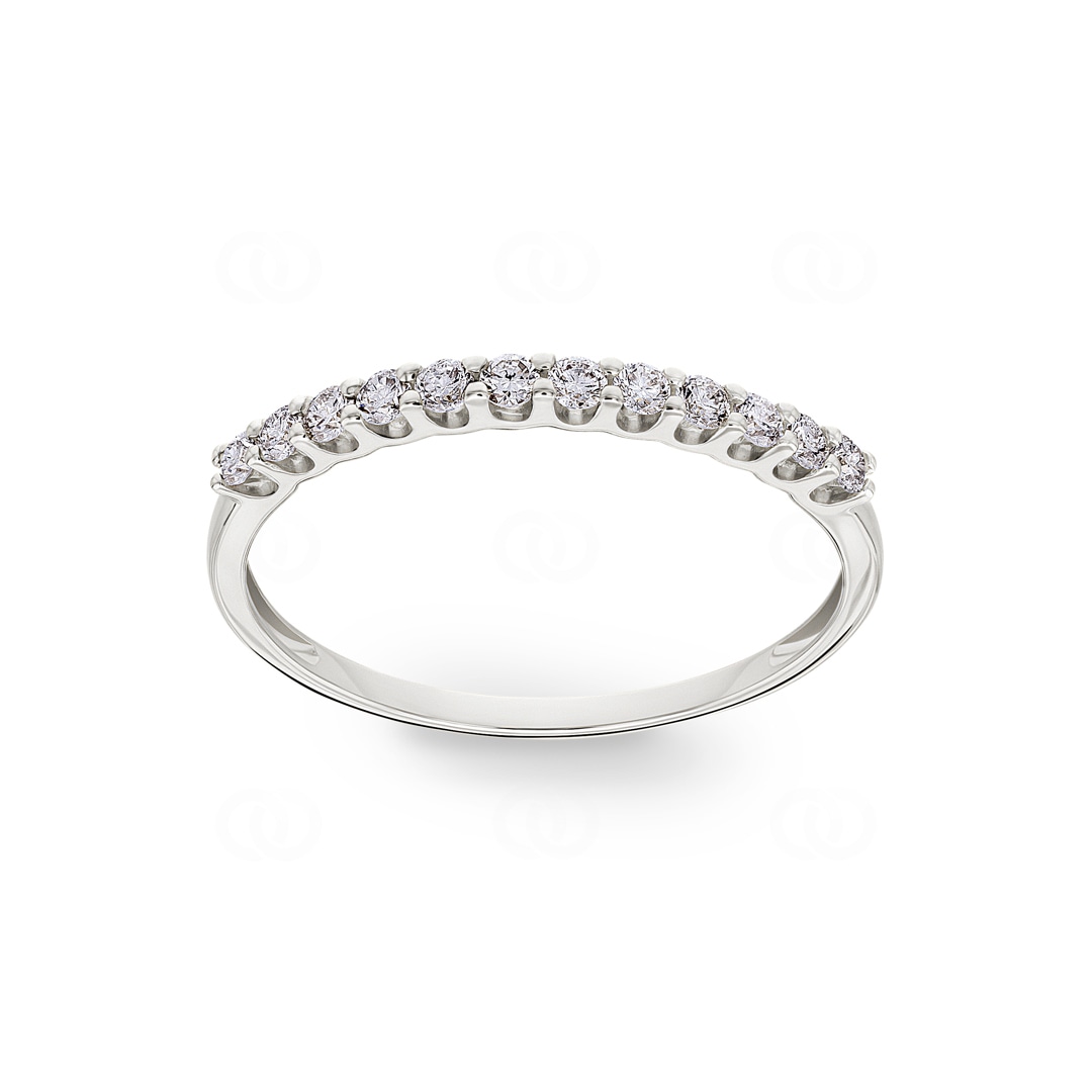 Damenring 750/18 K Weissgold mit Diamanten 0.25 ct H/si