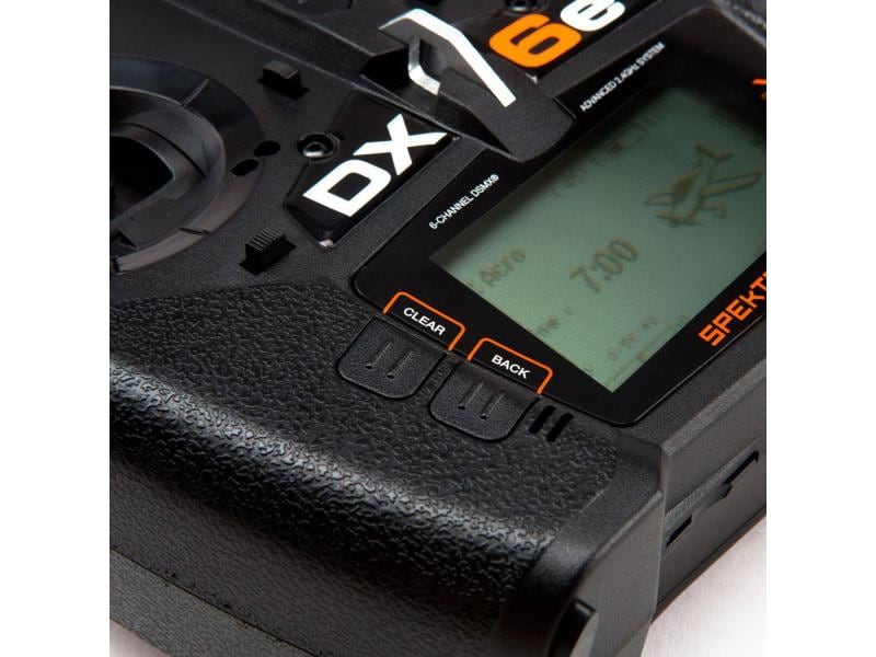 Spektrum Fernsteuerung DX6e DSMX 6-Kanal (nur Sender) 2.4-GHz Sender mit 6 Kanälen für Flugmodelle