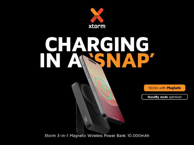 Xtorm FS5W101 Magnetisk trådløs powerbank (midnatssort)