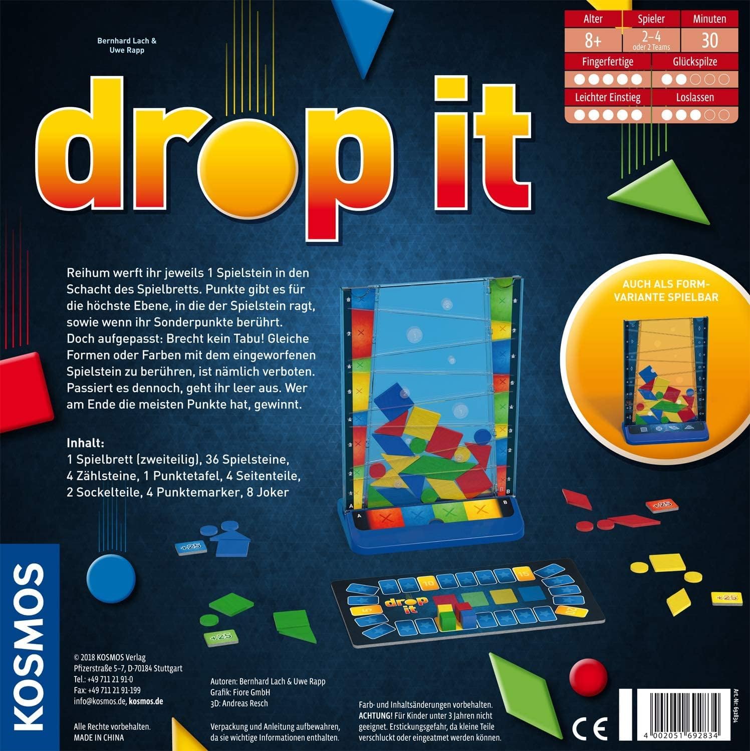 Kosmos 692834 - Geschicklichkeitsspiel - Drop It Gesellschaftsspiel Spiel
