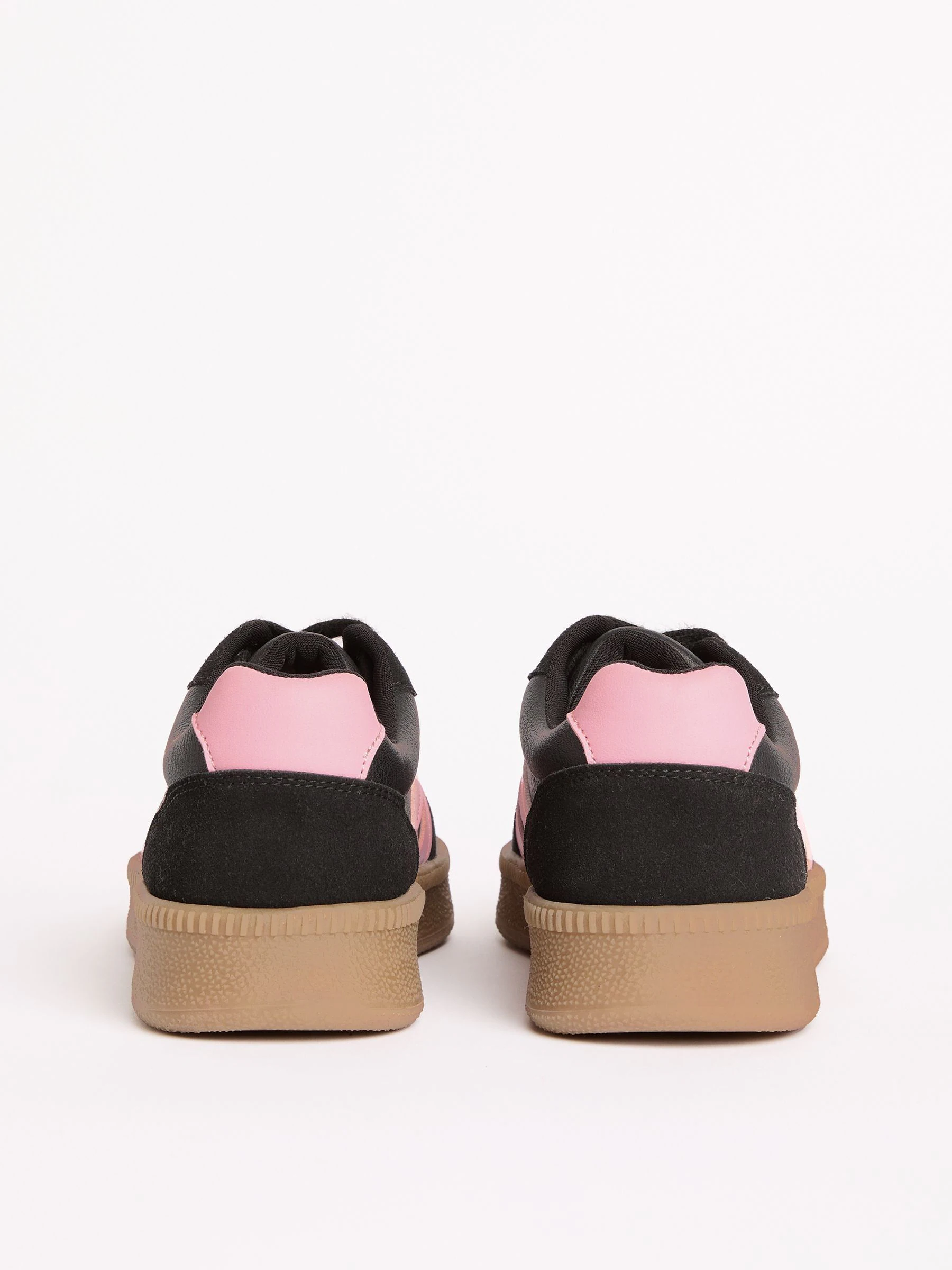 Zwart - Friends Like These retro sportschoenen met veters en rubberen zool