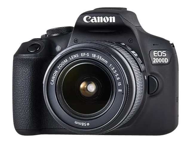Canon EOS 2000D - Digitalkamera - SLR - 24.1 MP - APS-C - 1080p / 30 fps - 3x optisk zoom EF-S 18-55 mm III og EF 75-300 mm III objektiver - Wi-Fi, NFC