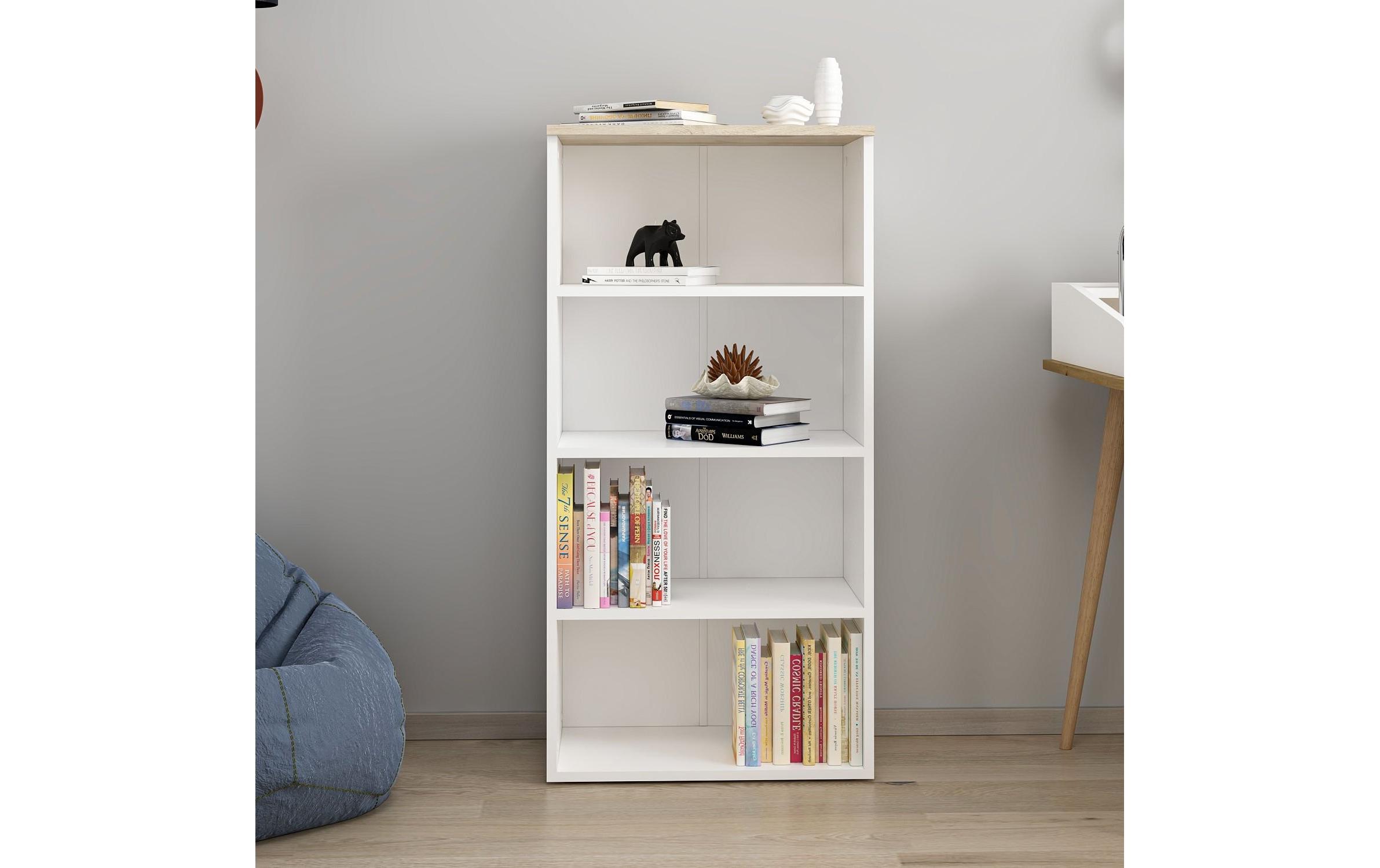 Regal Bella 65 x 120 x 35 cm, Weiss<br>Schrank