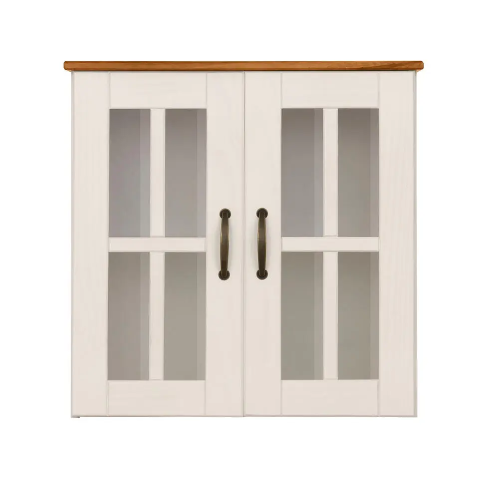 Alby - Wandkast met 2 deuren van grenen in wit
