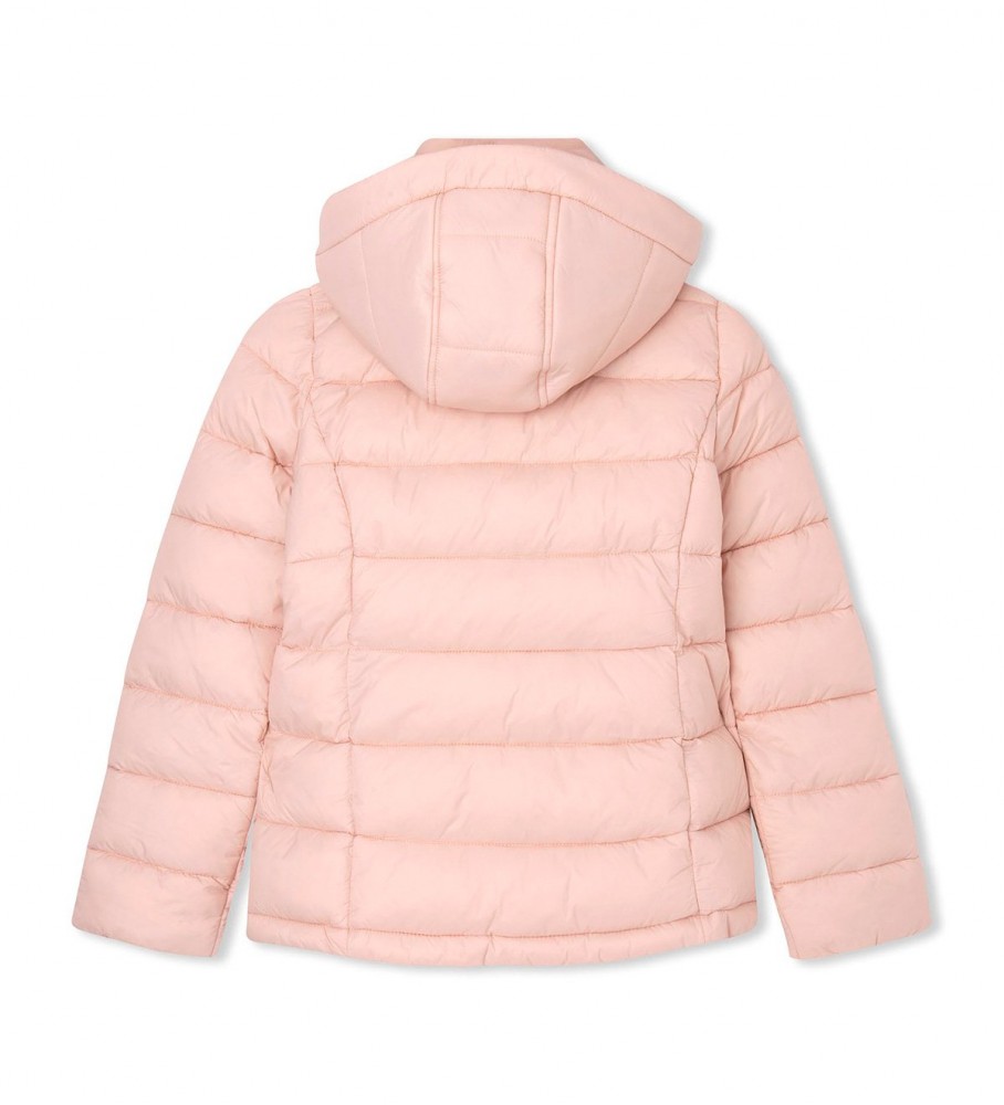 Jaqueta curta rosa de plumas Simone da Pepe Jeans