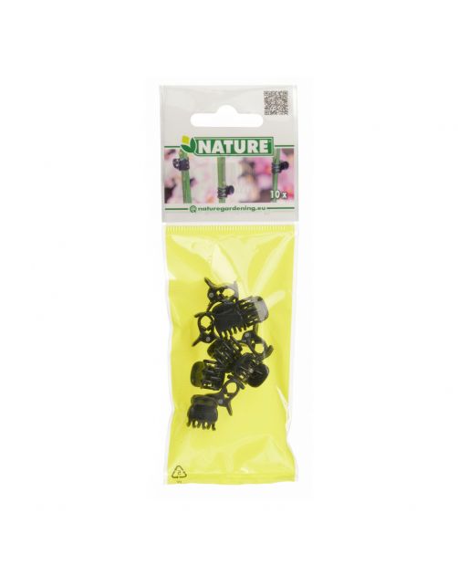 Nature Orchidee Clips - Klim-En Geleide Artikel - 1x1.5x1.5 cm Zwart 10 stuks