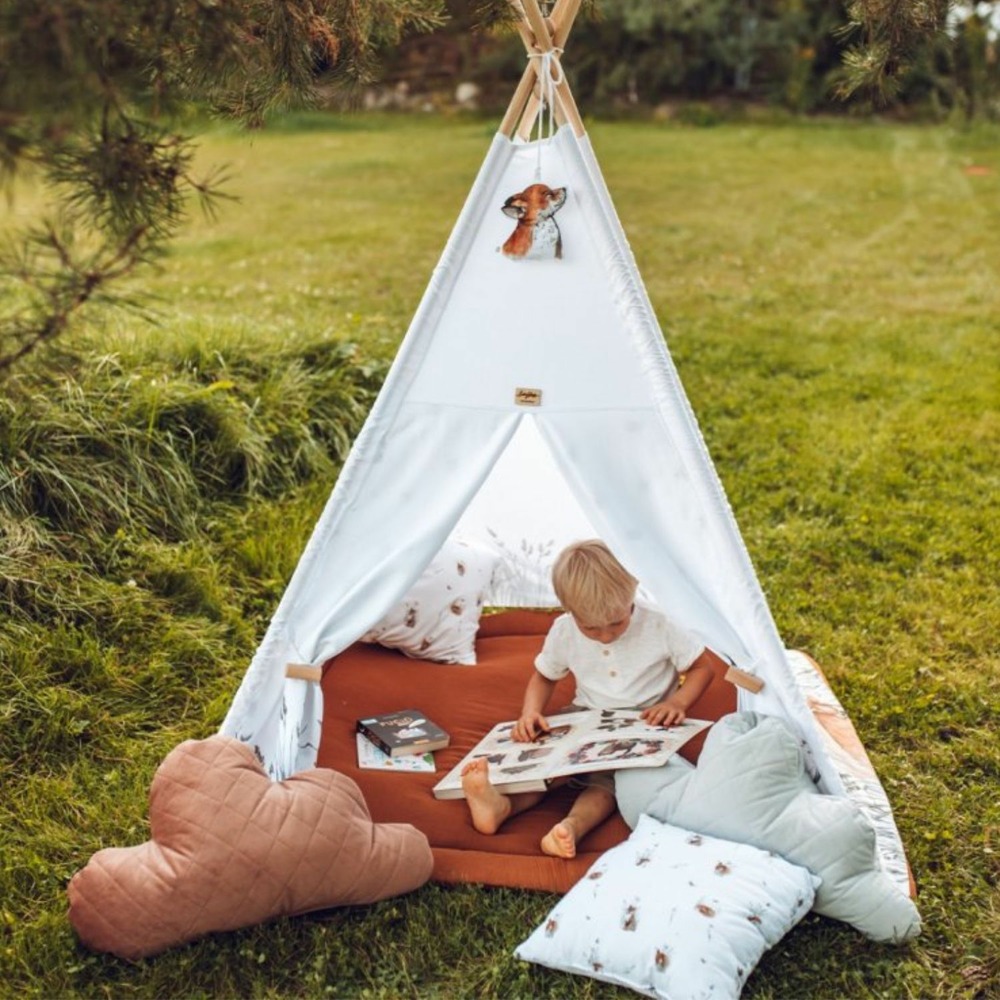 Tipi enfant renard avec coussins