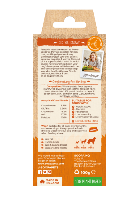 SOOPA - BLAND 3 FOR 108 - Dental Sticks Carrot & Pumpkin 100g