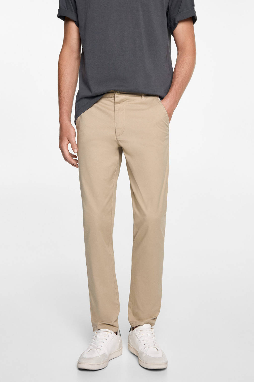 MANGO TEEN broek lichtbeige