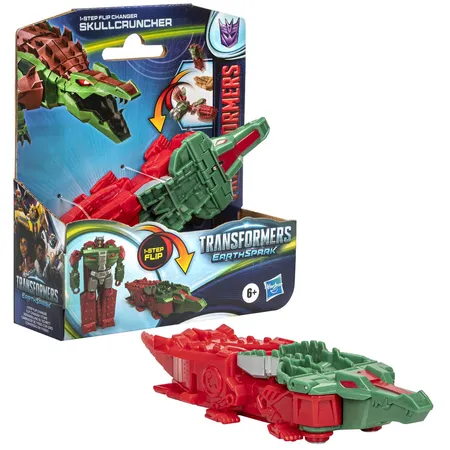 Hasbro Transformers: EarthSpark 1-Step Flip Changer Skullcruncher