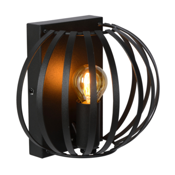 Lucide wandlamp Manuela 40W zwart