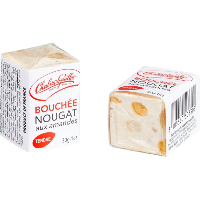 Nougats tendres de Montélimar aux amandes 30 g Chabert et Guillot - 24 bouchées