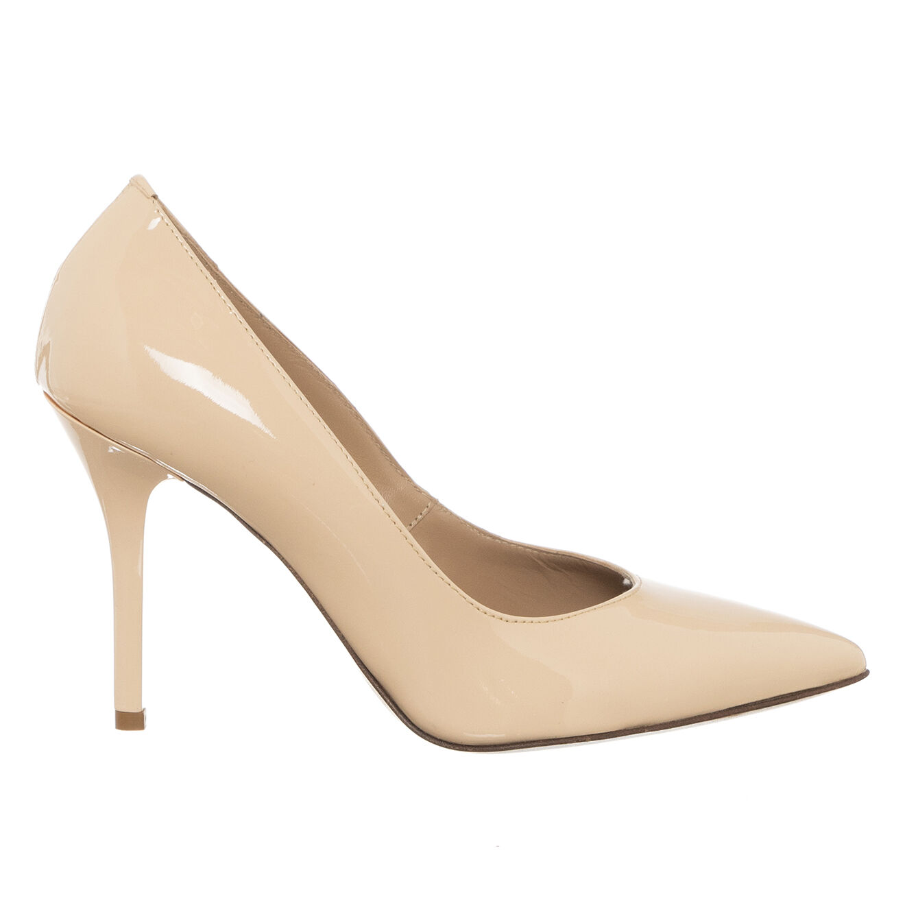 Loretta Pettinari Escarpins en Cuir Isola beiges - Talon 9.5 cm