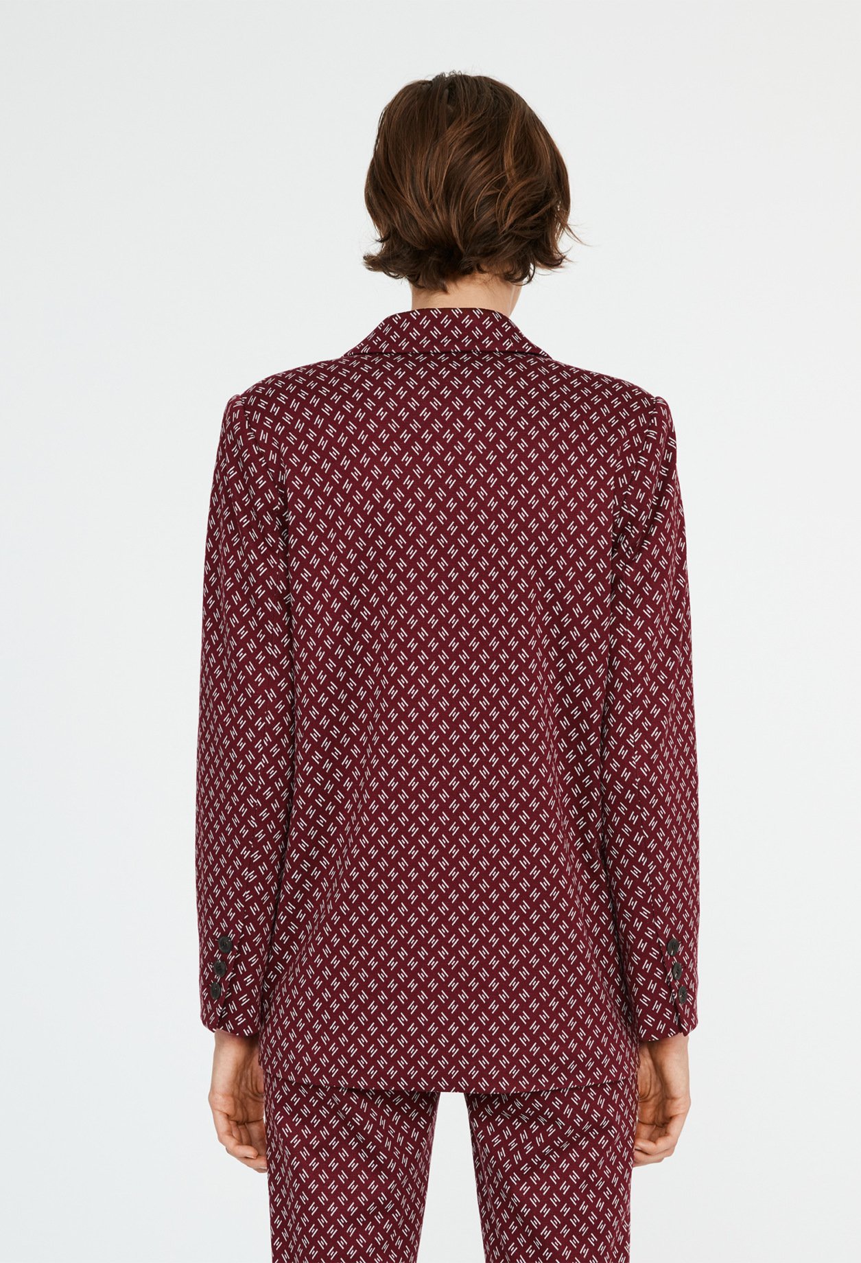 Veste bicolore de blazer imprime