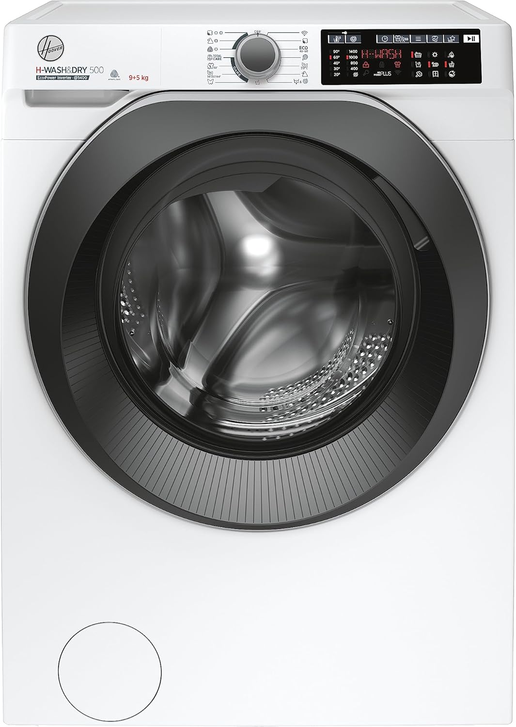 Hoover H-WASH&DRY 500 HD 495AMBS/1-S Waschtrockner/Energieeffizienzklasse D/A/Füllmenge Waschen 9 kg/Trocknen 5 kg/Active Steam/BPM Inverter Motor/Mix-Power-System/WiFi + Bluetooth