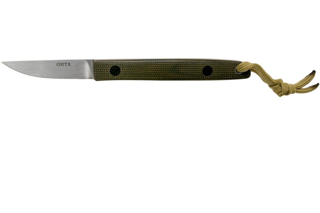 Ohta OFB SS 50 Green Canvas Micarta vaststaand mes