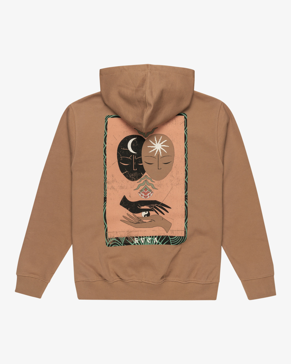 Rvca Moon And Stars Hoodie Sonora Brown