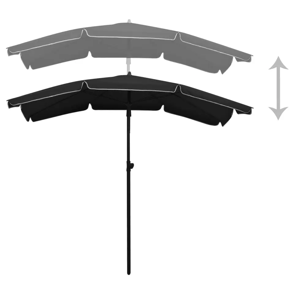 vidaXL - Parasol - Zwart