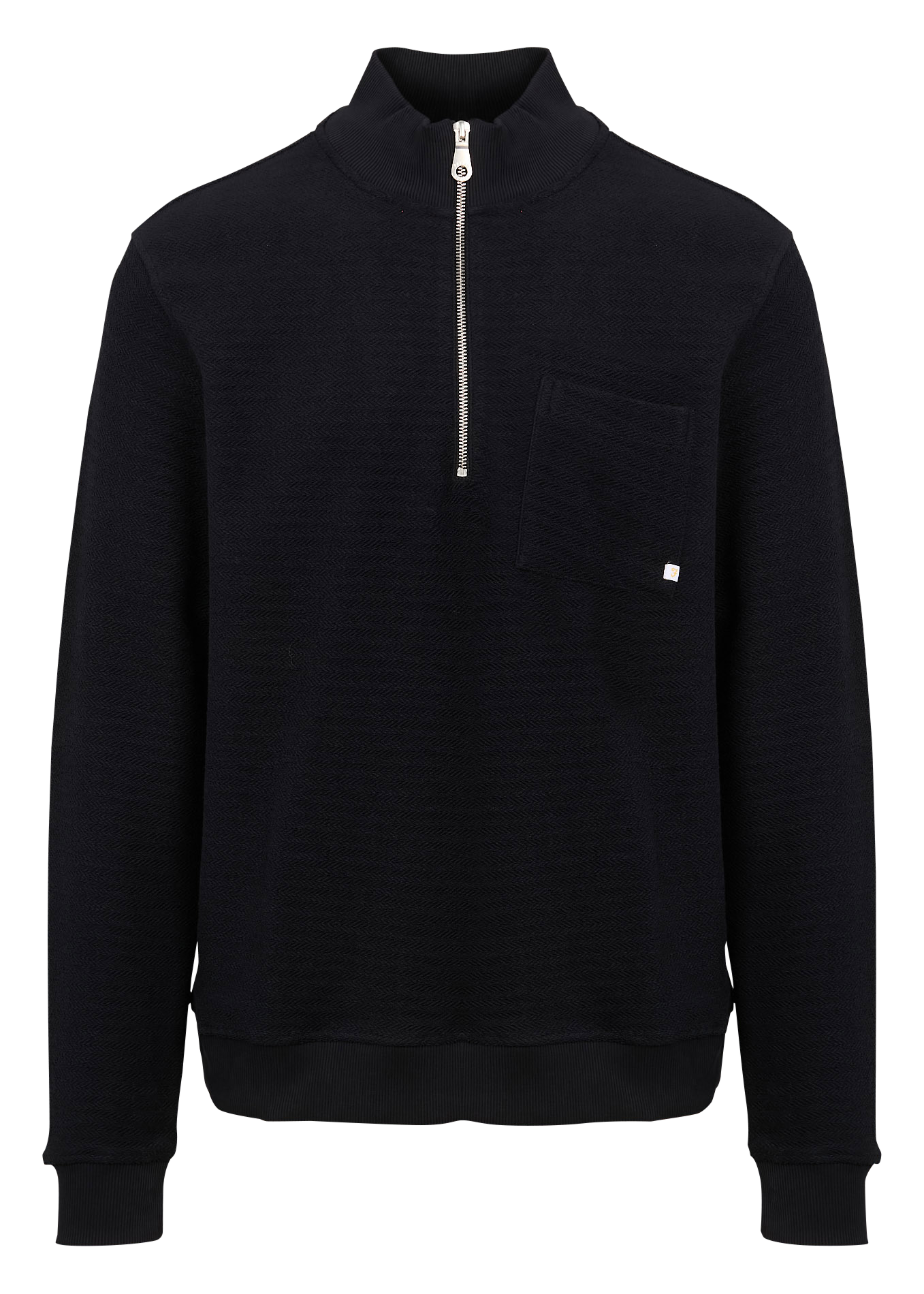 ANDRES - Pull regular en coton bio | Noir