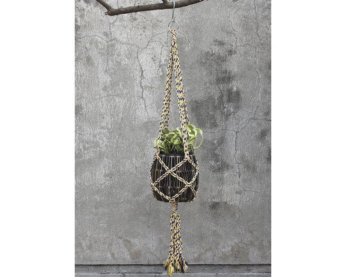 Macramé L 100 cm geel patroon