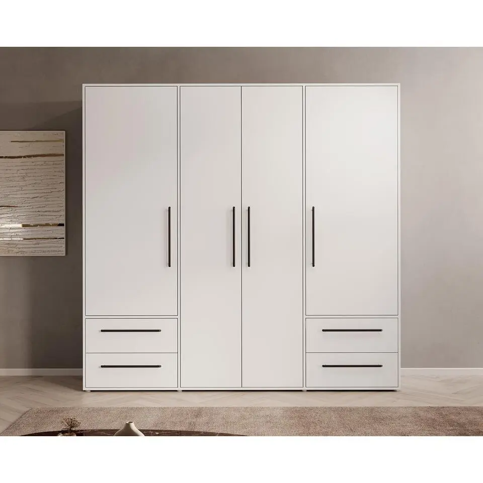 Meubella - Kledingkast Mayen - Wit - 206 cm