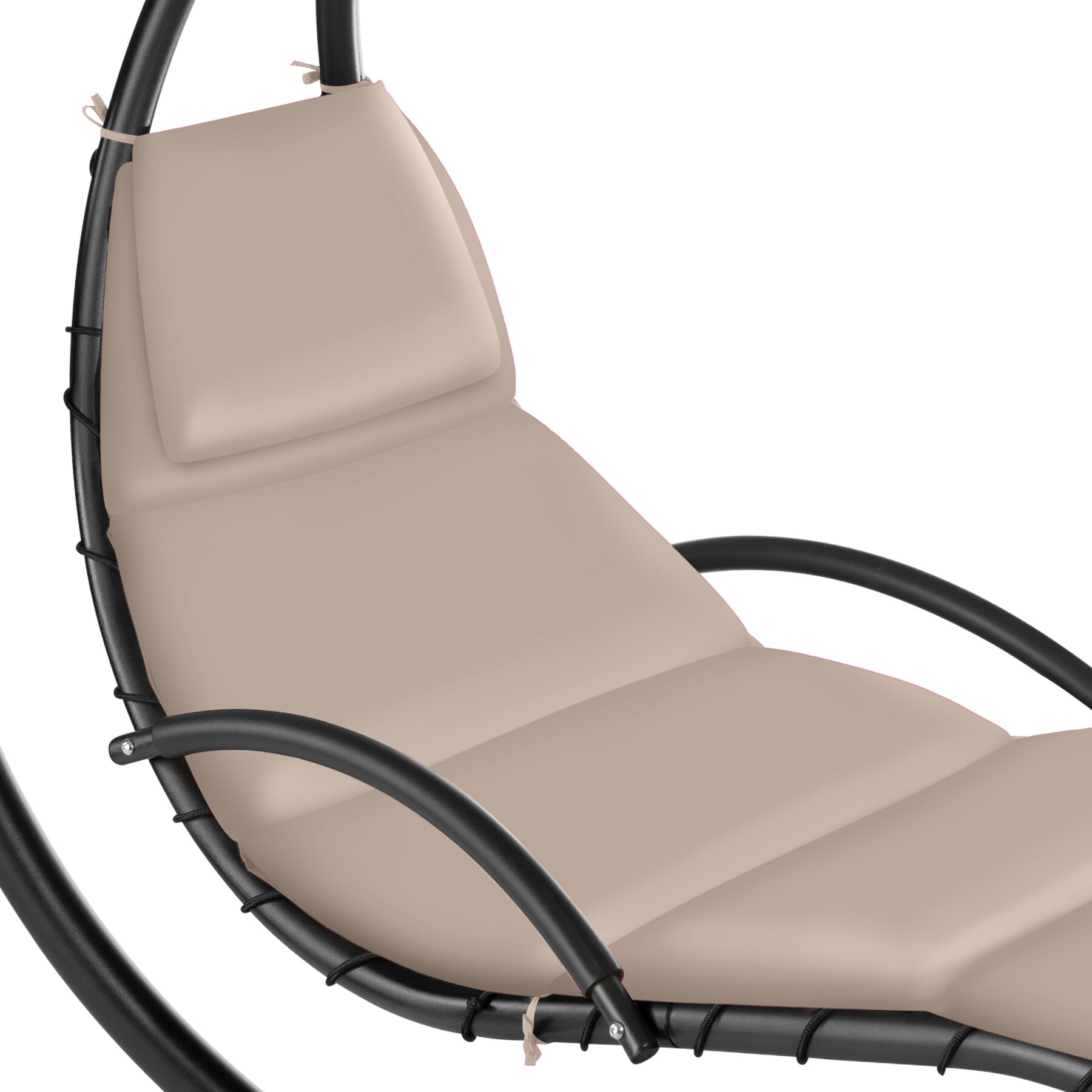 tectake® Hängeliege, großes Sonnendach mit UV-Schutz, ergonomisch, 195 x 132 x 197 cm, mit Seitentasche