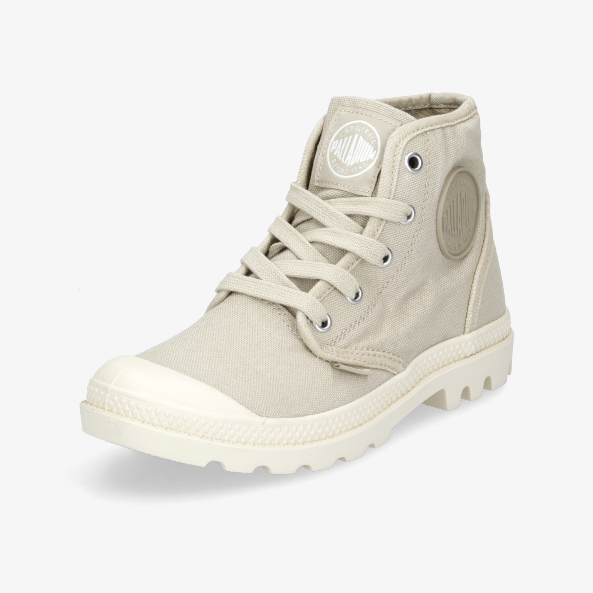 PALLADIUM WOMENS PAMPA HI Damen Leinenschuhe beige