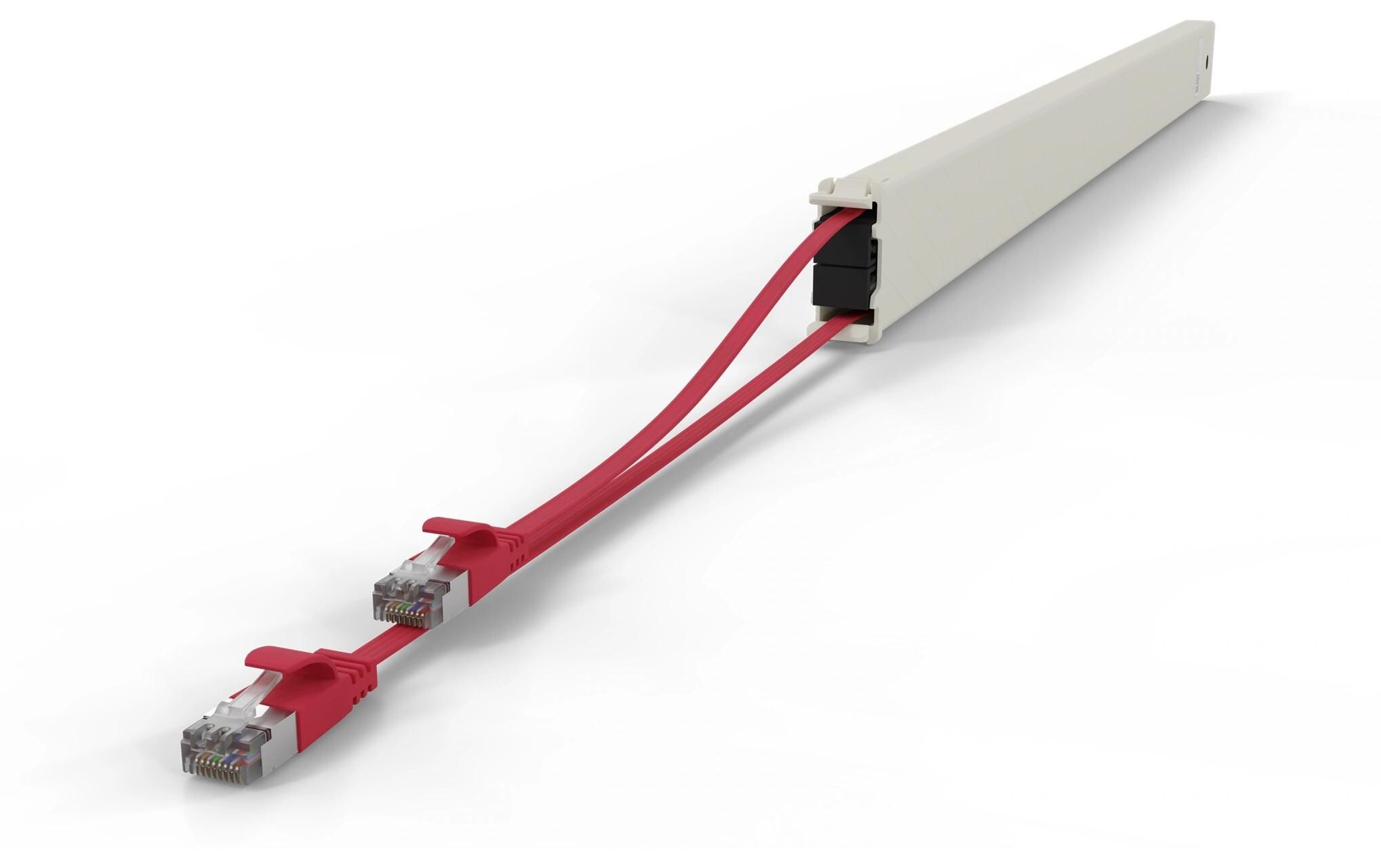 patchbox.one / Cassette / 46RU / Cat 6A, STP, 2.5 m, RotAll-in-One Lösung für Ordnung im Netzwerkschrank