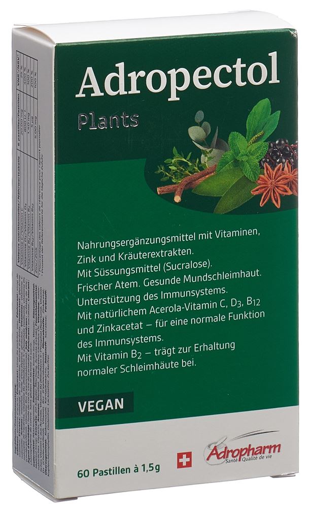 ADROPECTOL Plants Pastillen Blist 60 Stk