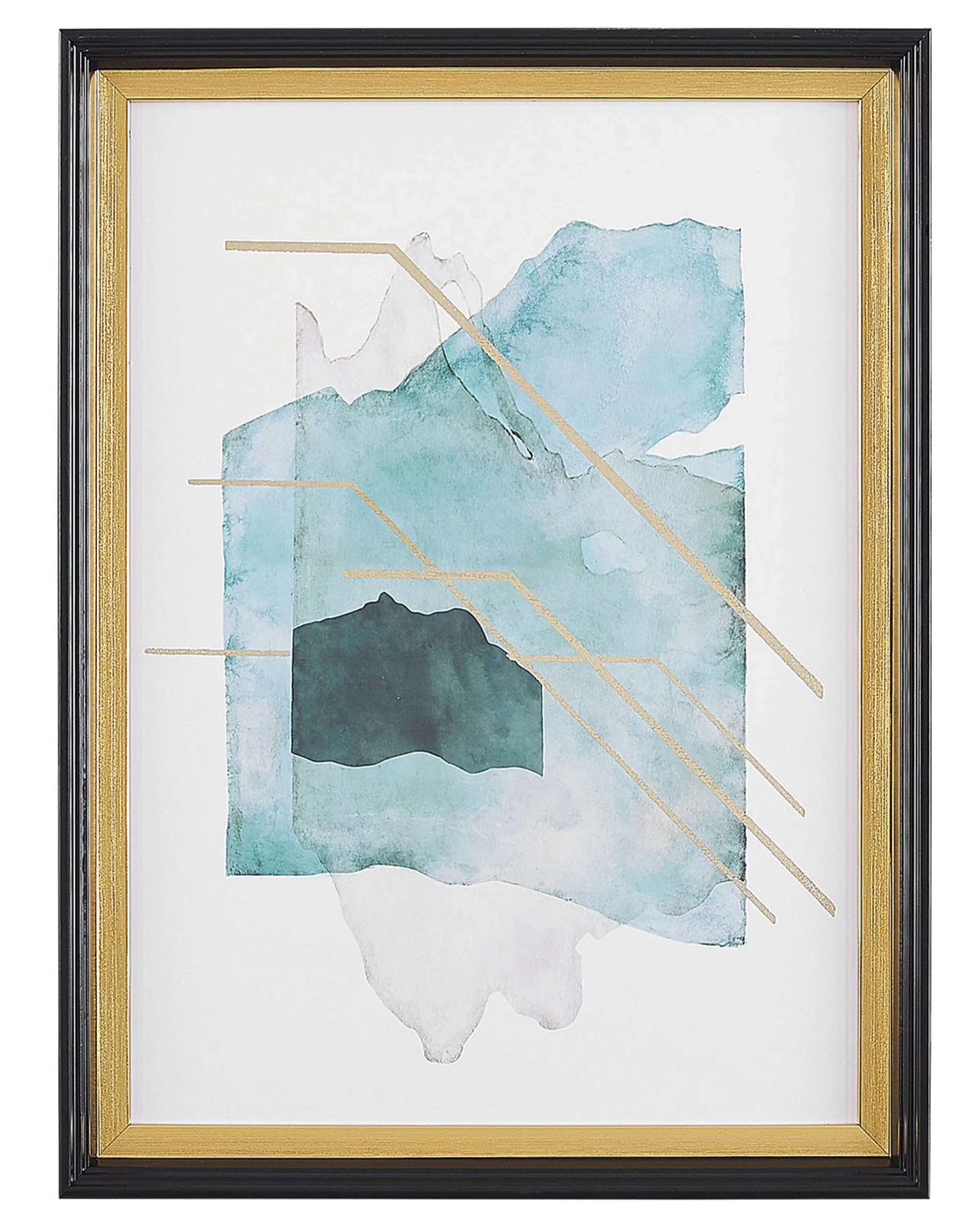 Ingelijste afbeelding TOUBA Abstract motief 30 x 40 cm Blauw