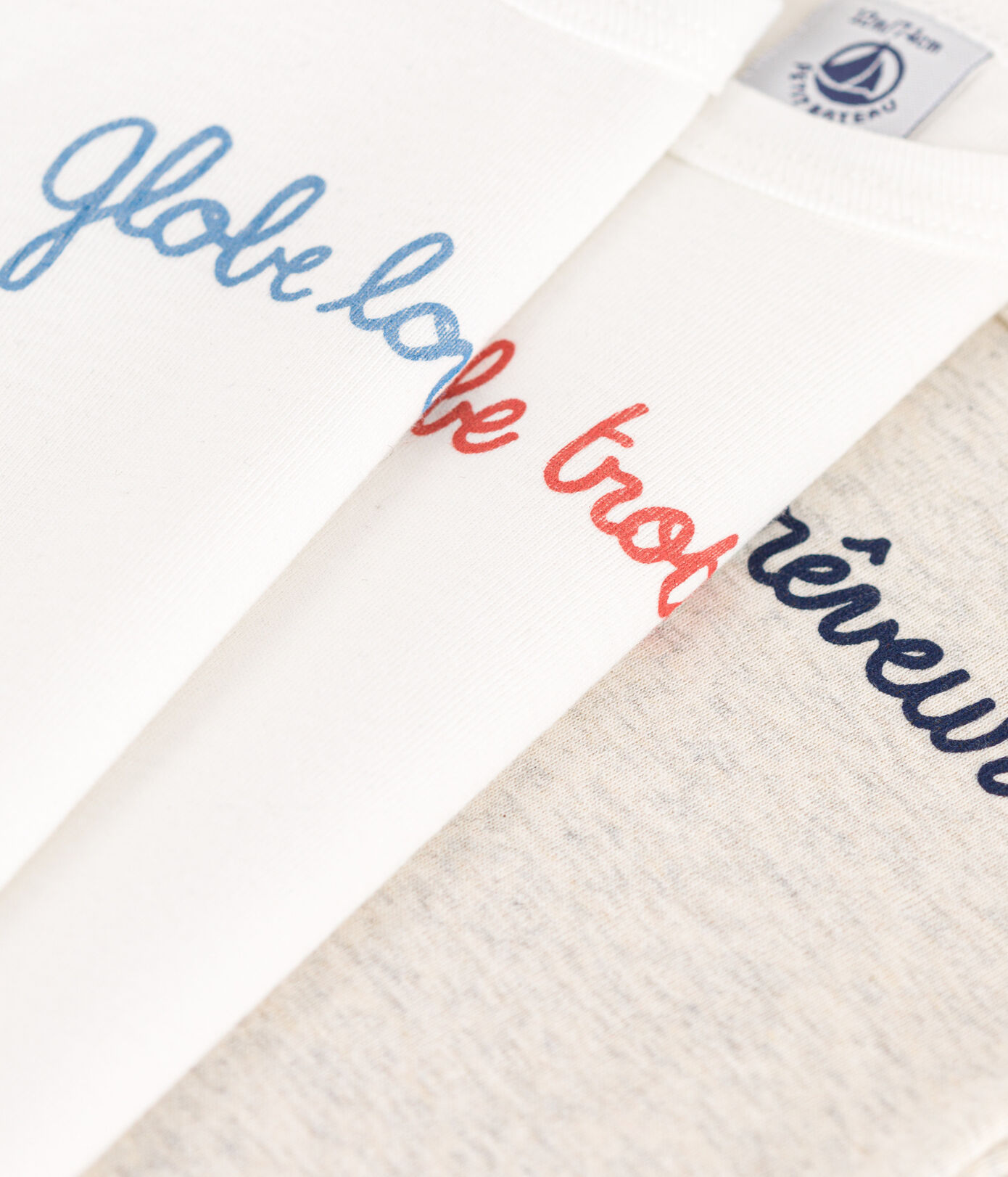 Lot de 3 bodies manches courtes globetrotteur en coton