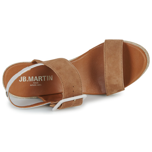 JB Martin - 1IRINA - CHEVRE VELOURS CAMEL / CRAIE