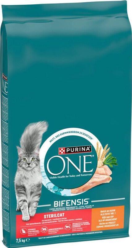 PURINA ONE Sterilcat - Kattenbrokjes - Kip & Tarwe - 7.5 kg