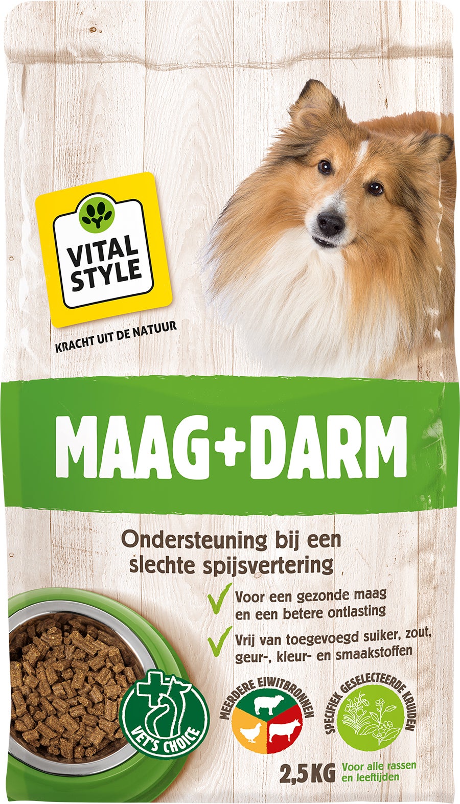 VITALstyle hondenvoer maag en darm adult 2,5 kg