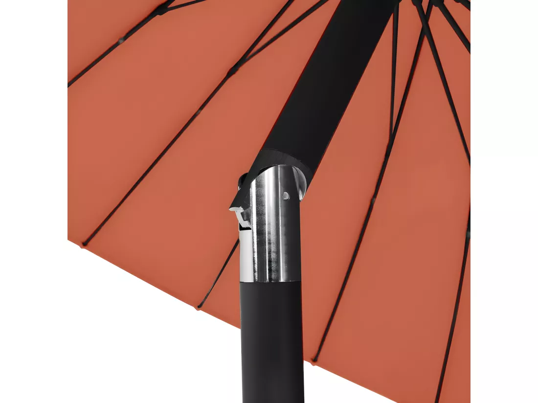 Parasol d'extérieur et mât avec aluminium 270 cm Terre cuite