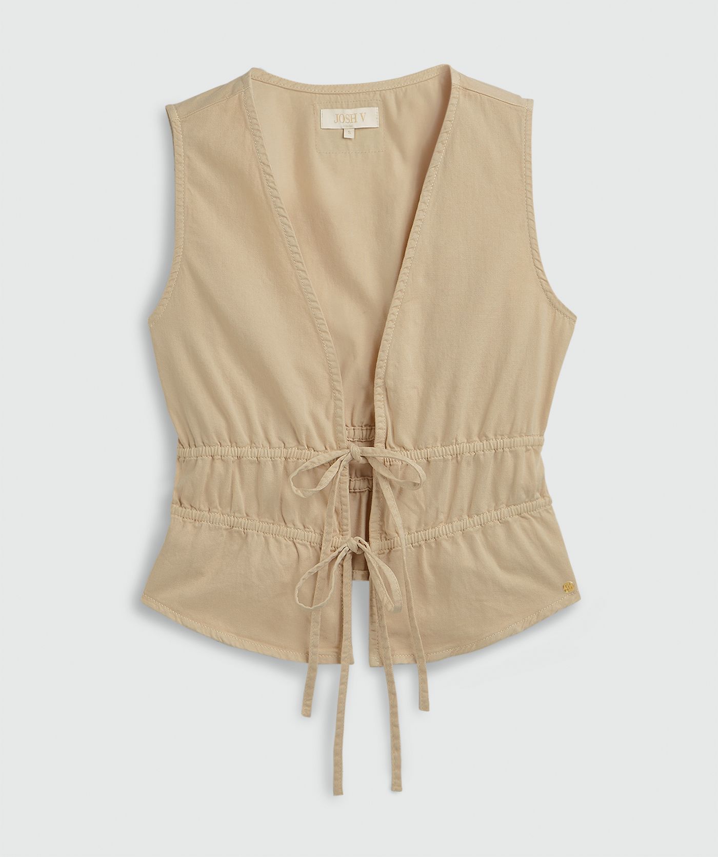 JV-SEA getailleerde top met peplum - oat