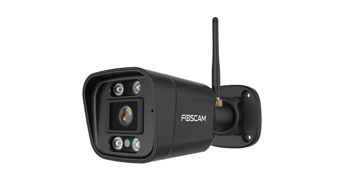 FoscamV5P, 3K/5MP Dual-Band WiFi camera met geluid- en lichtalarm  (Zwart)
