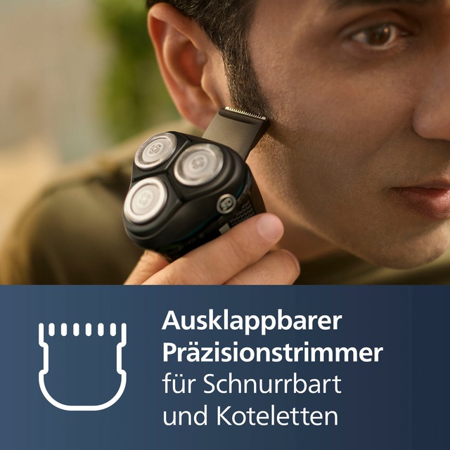 Philips Elektrorasierer »Shaver Series 3000 S3143/00« 1 Stk. Aufsätze ausklappbarer Präzisionstrimmer 5-dimensional bewegl. Flex-Scherköpfe, Schutzkappe