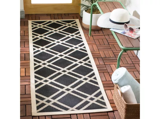 Tapis Black & Beige 79 X 152 cm - Thalia