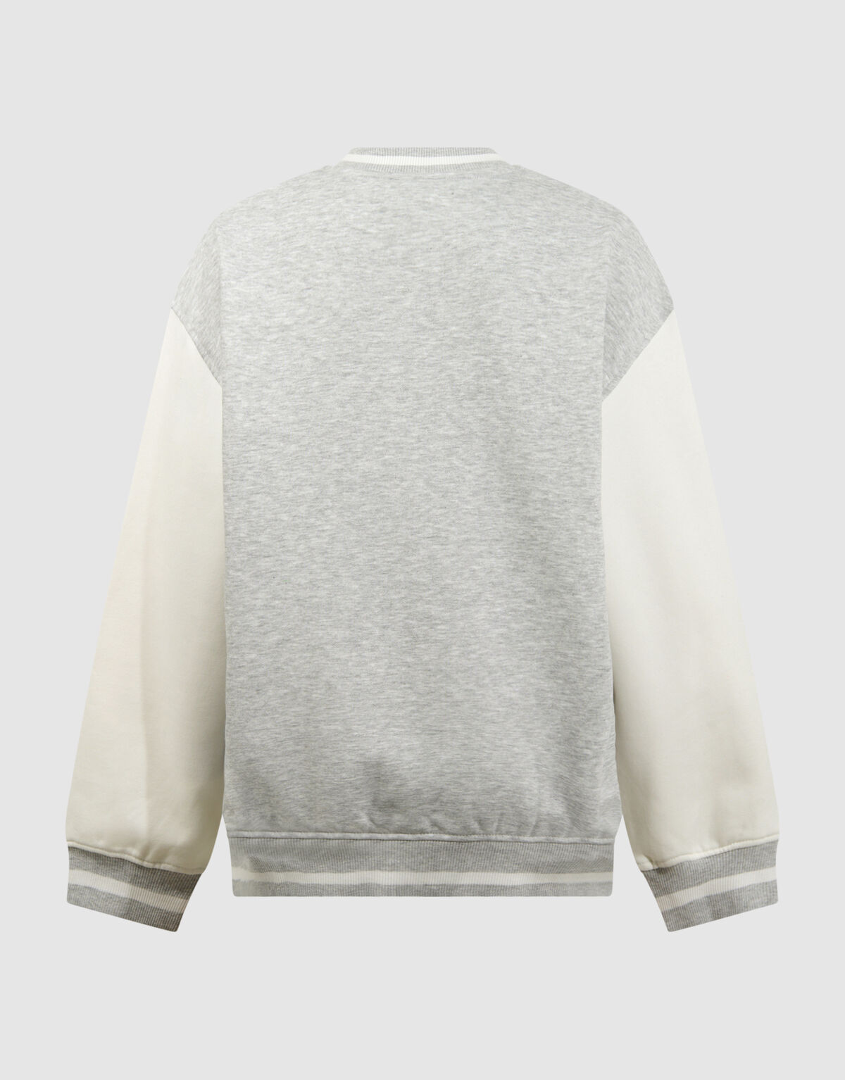 Varsity Bomber Sweat Jack Lichtgrijs
