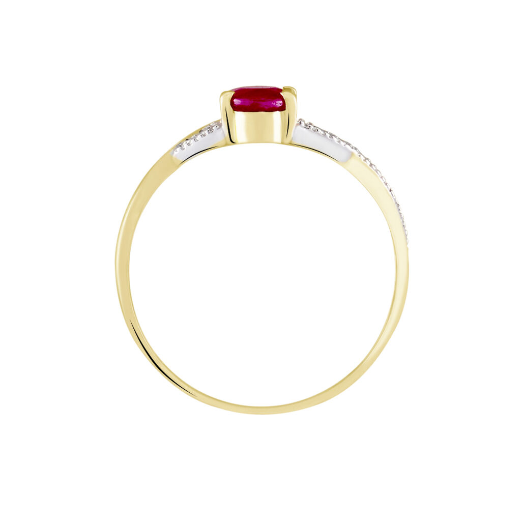 Bague Or Jaune Candice Rubis