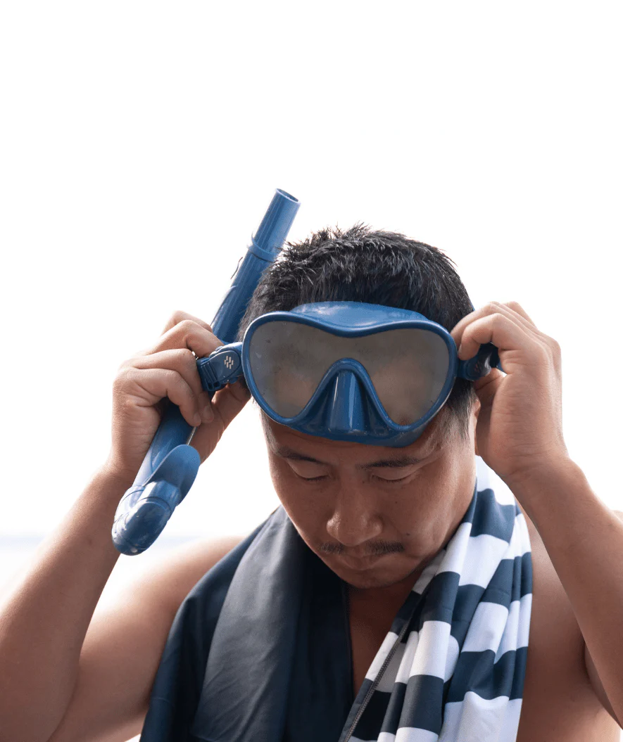 Watery Combo snorkelsæt til voksne - Cliff - Blå