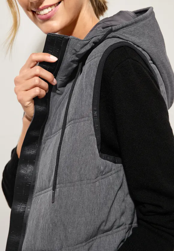 Teflon Longweste - frost grey melange